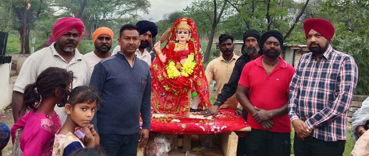 Statue of Sitla Mata installed in Lakhnaur village